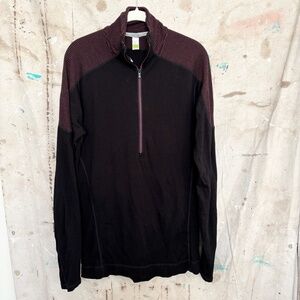 Smartwool 100% Merino Wool 1/4 Zip Black